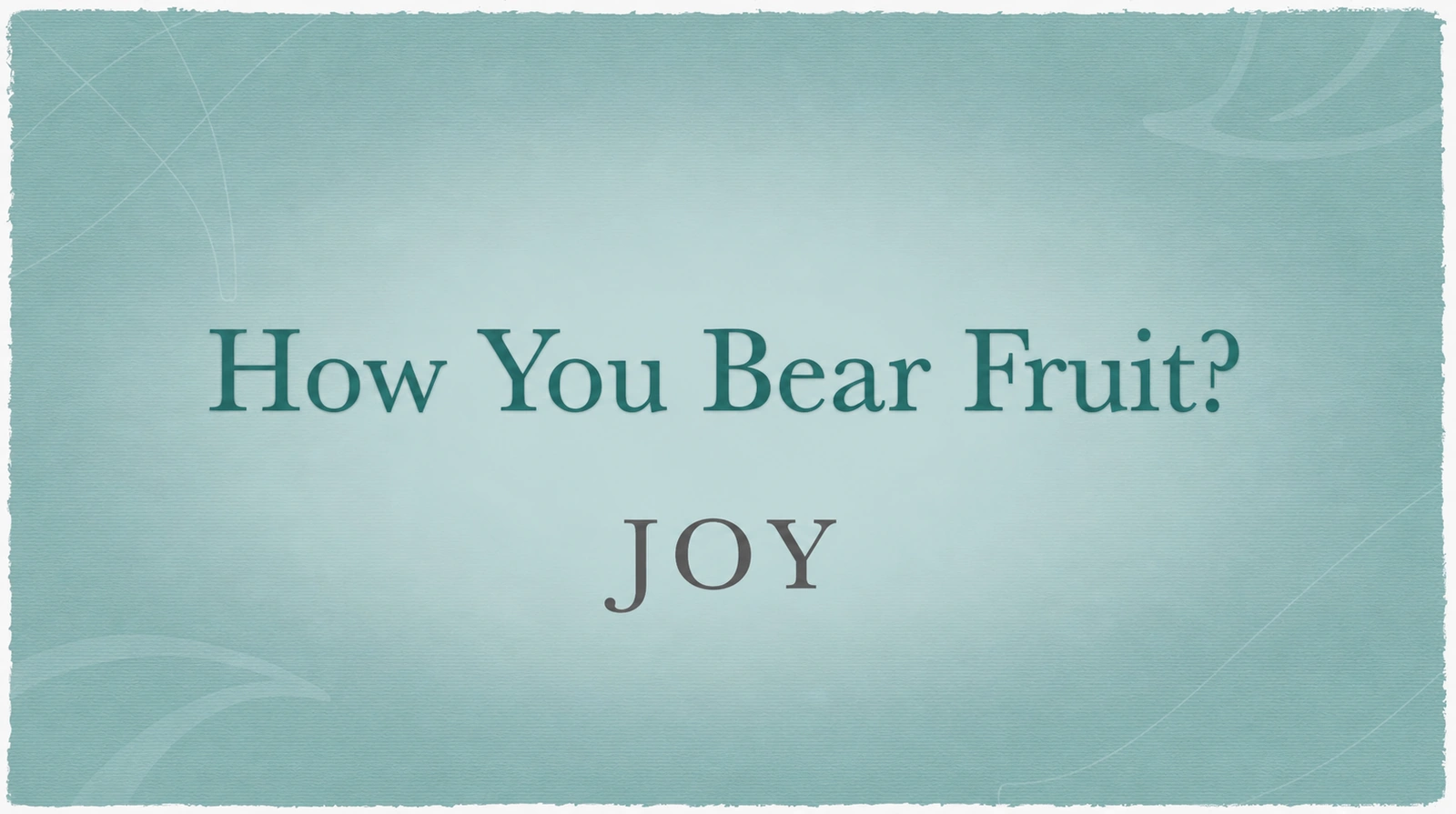 Joy Sermon Voyage Community Church in Wyoming, MI